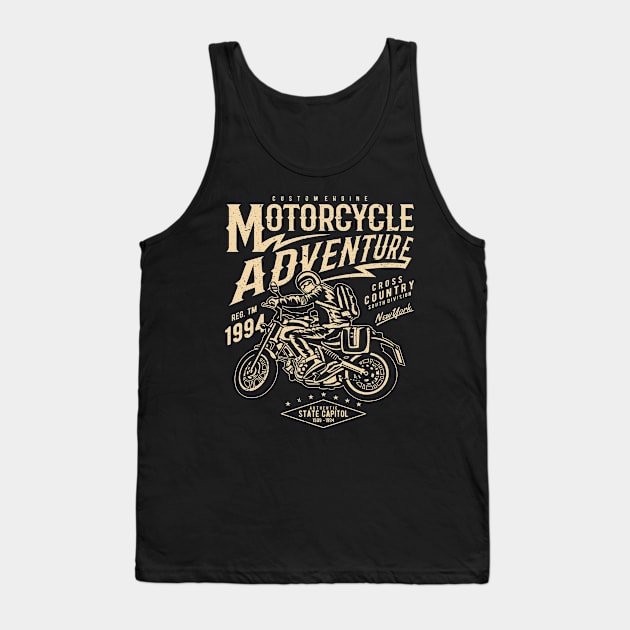 Motorcycle Adventure Cross Country Tank Top by JakeRhodes